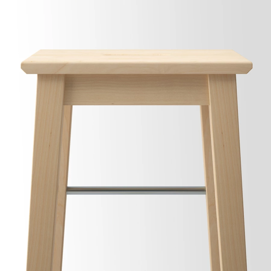 Барный стул - IKEA NILSOLLE/НИЛЬСОЛЛЕ ИКЕА, 39х39х74 см, береза (изображение №6)