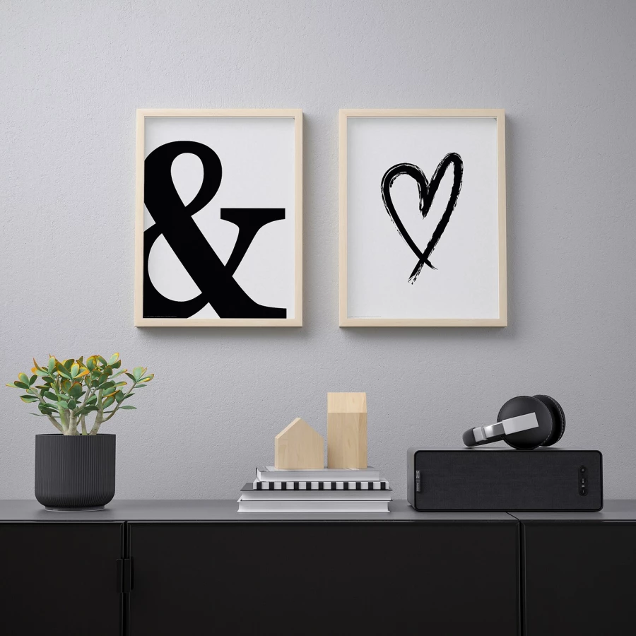 Постер, 2 шт. - IKEA BILD, 30х40 см, «И любовь», БИЛЬД ИКЕА (изображение №2)