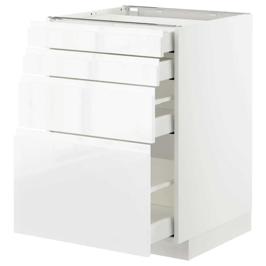 Напольный кухонный шкаф  - IKEA METOD MAXIMERA, 88x62,1x60см, белый, МЕТОД МАКСИМЕРА ИКЕА (изображение №1)