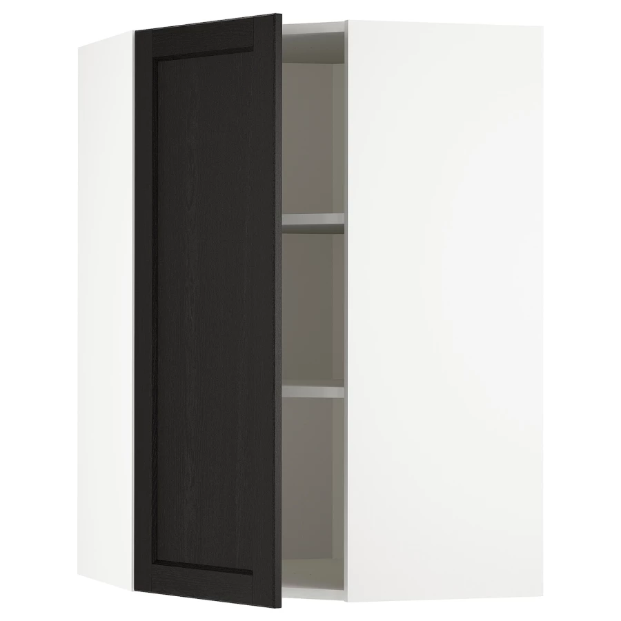 METOD Навесной шкаф - METOD IKEA/ МЕТОД ИКЕА, 100х68 см, белый/черный (изображение №1)