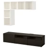 Шкаф для ТВ - IKEA BESTÅ/EKET, 180x40x170 см, белый, Бесто\Экет ИКЕА