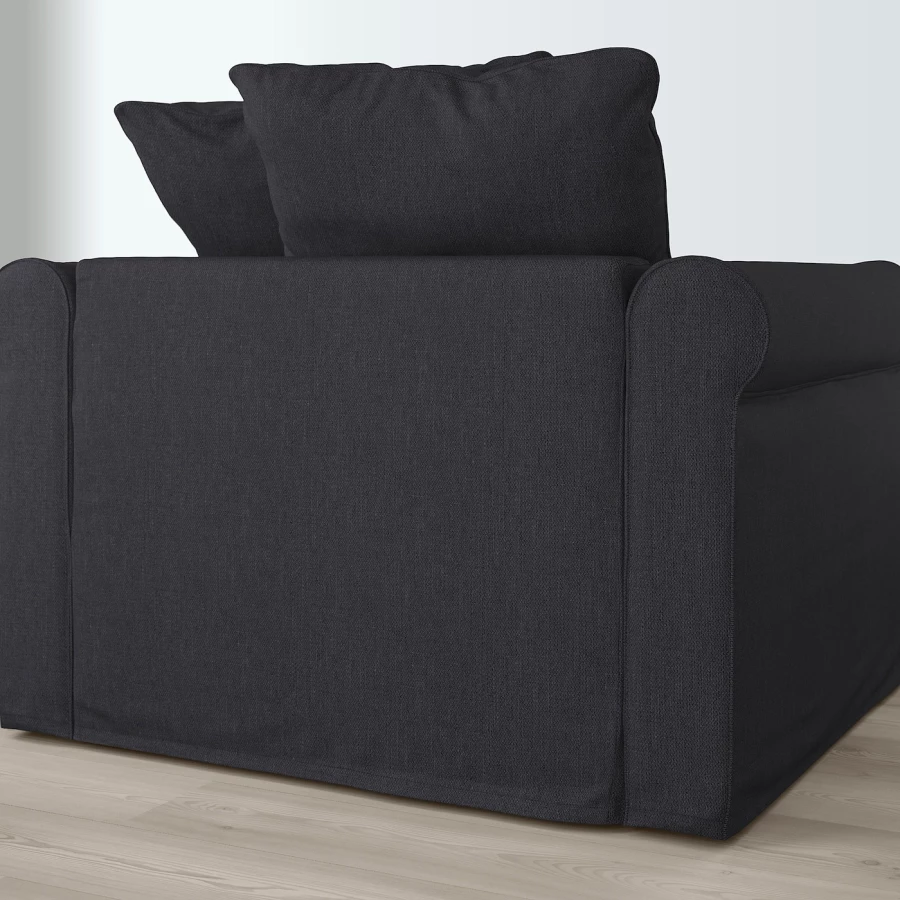 Кресло-кровать - IKEA GRÖNLID/GRONLID/ГРЕНЛИД/ГРЁНЛИД ИКЕА, 49х117х164 см, чёрный (изображение №5)