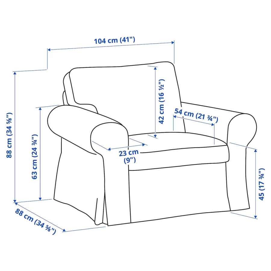Кресло и табурет для ног ИКЕА EKTORP (изображение №3)