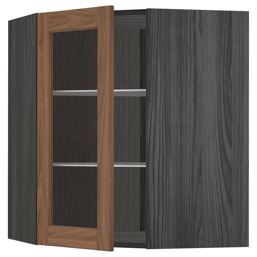 Шкаф    - METOD IKEA/ МЕТОД ИКЕА, 68х80 см, коричневый/черный (изображение №1)