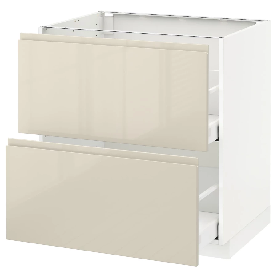 Напольный кухонный шкаф  - IKEA METOD MAXIMERA, 88x62,1x80см, белый/бежевый, МЕТОД МАКСИМЕРА ИКЕА (изображение №1)