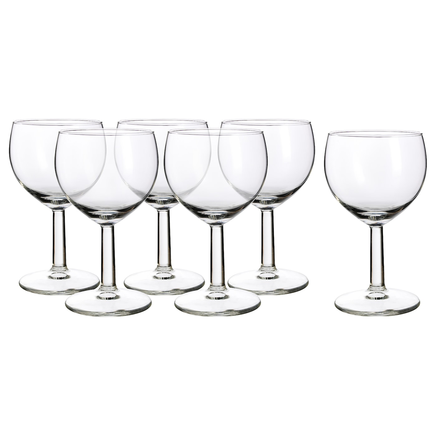 Набор бокалов бля вина, 6 шт. - IKEA FÖRSIKTIGT/FORSIKTIGT, 160 мл, прозрачное стекло, ФЕРСИКТИГТ ИКЕА