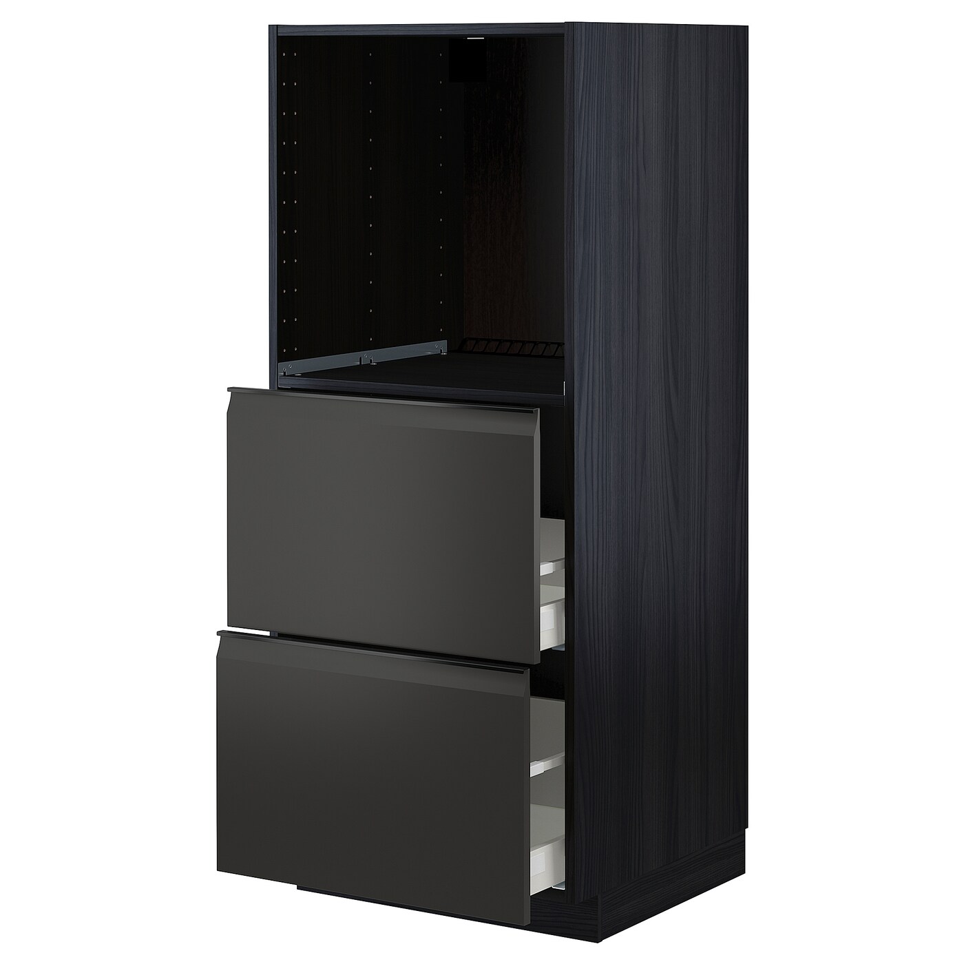 Напольный шкаф с выдвижными ящиками  - IKEA METOD MAXIMERA, 148x61,6x60см, черный, МЕТОД МАКСИМЕРА ИКЕА