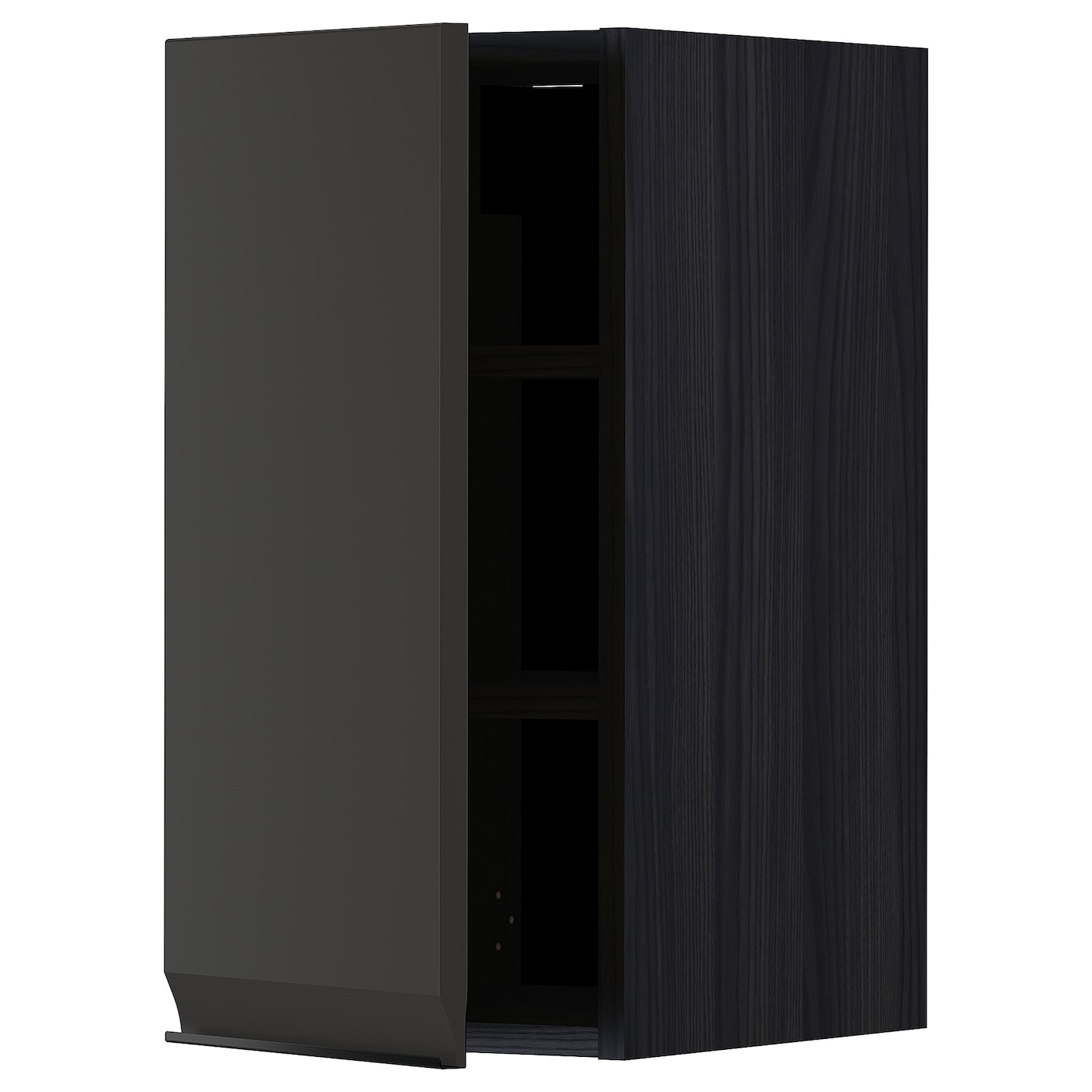 Навесной шкаф с полкой - METOD IKEA/ МЕТОД ИКЕА, 60х30  см, черный
