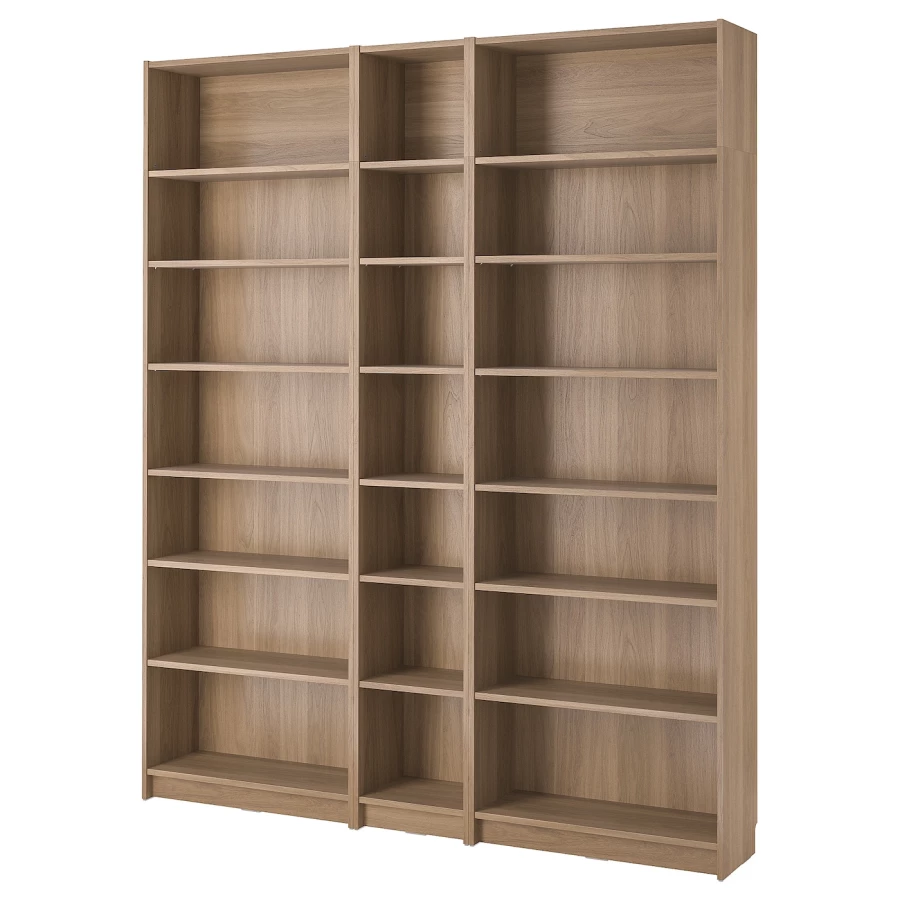 Книжный шкаф -  BILLY IKEA/ БИЛЛИ ИКЕА, 200х28х237 см,  под беленый дуб (изображение №1)