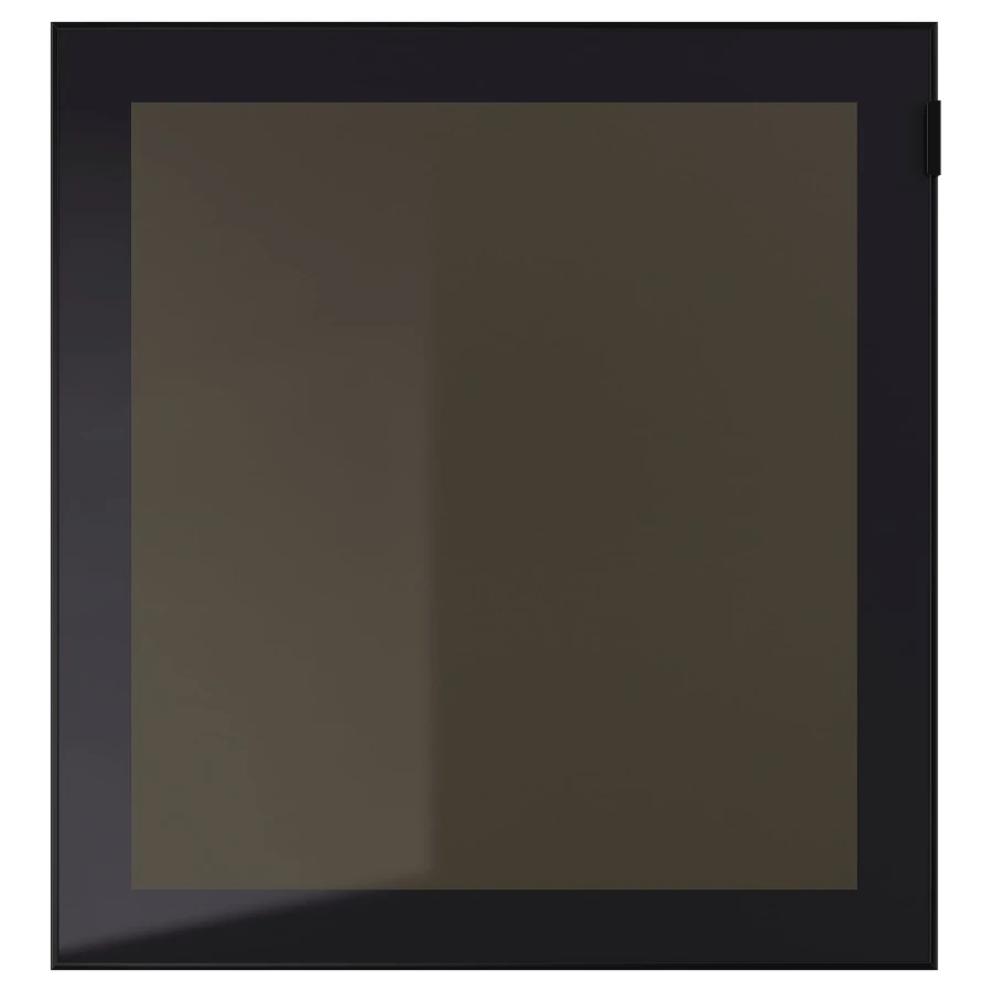 Стеклянная дверца - GLASSVIK IKEA/ ГЛАССВИК ИКЕА,  60x64 см, черный (изображение №1)