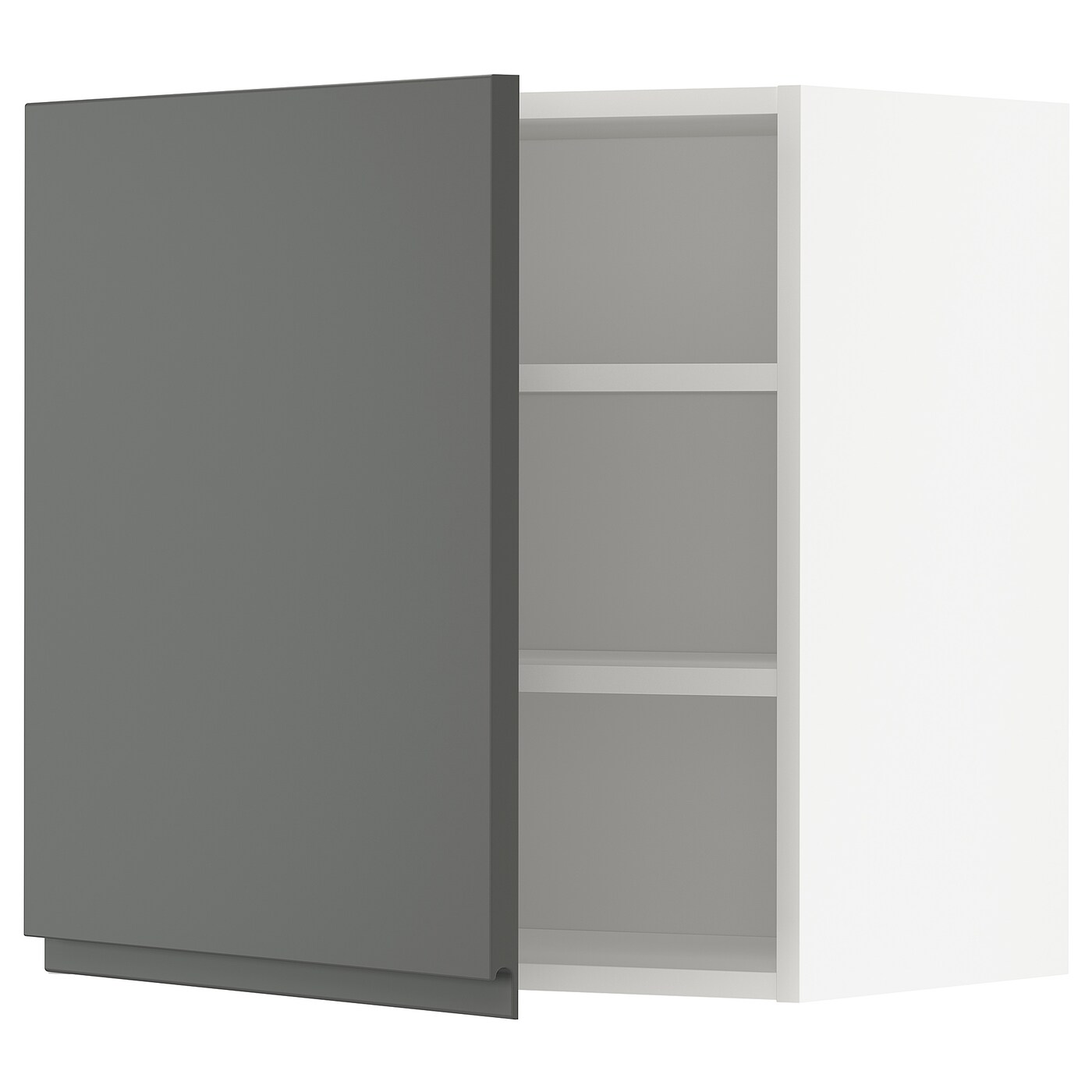 Навесной шкаф с полкой - METOD IKEA/ МЕТОД ИКЕА, 60х60 см, белый/темно-серый