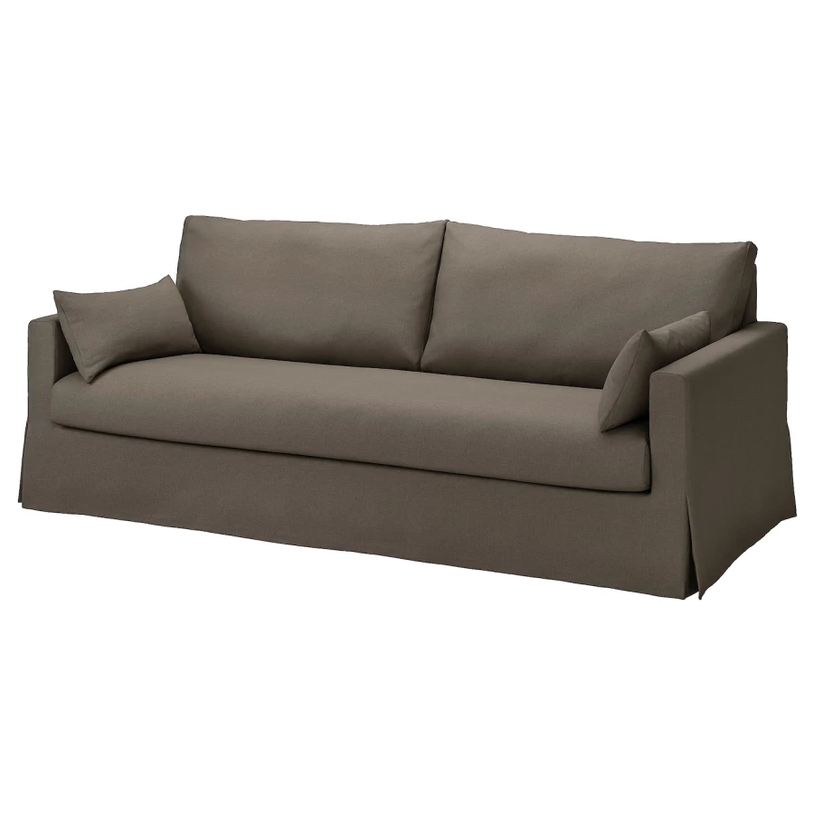 Чехол на 3-местный диван - HYLTARP IKEA/ ХУЛТАРП ИКЕА, коричневый (изображение №1)
