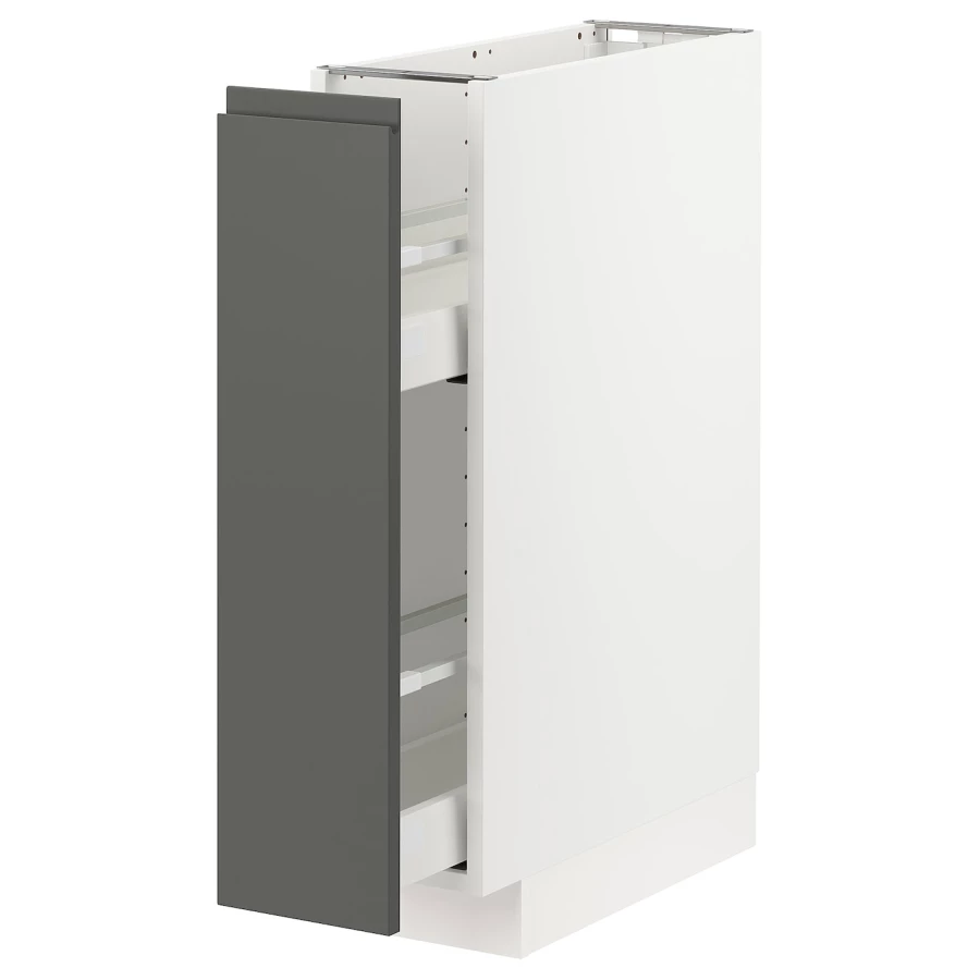 Напольный шкаф - IKEA METOD MAXIMERA, 88x62x20см, белый/темно-серый, МЕТОД МАКСИМЕРА ИКЕА (изображение №1)