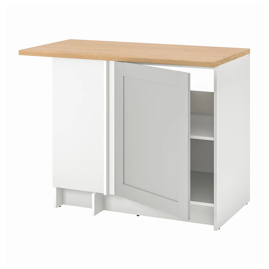 Шкаф для хранения - IKEA KNOXHULT/КНОКХУЛЬТ ИКЕА, 61х91х100 см, белый/светло-серый (изображение №1)