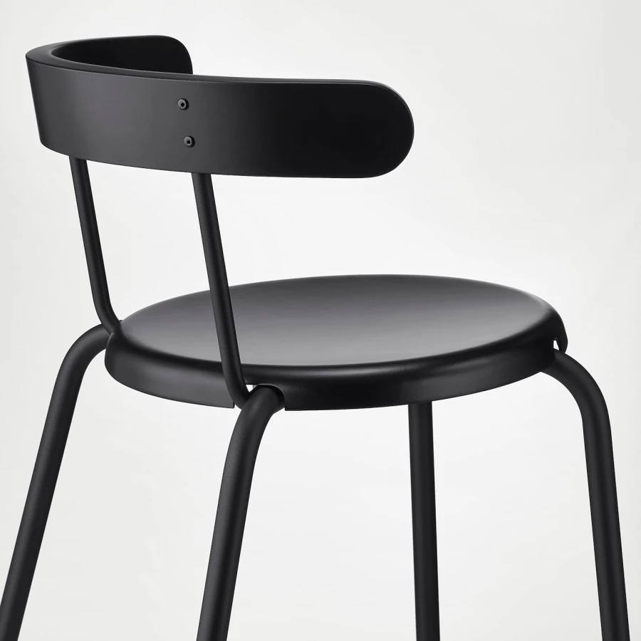 Деревянный стул - YNGVAR IKEA/ ИНГВАР ИКЕА, 71х53х51 см, черный (изображение №7)
