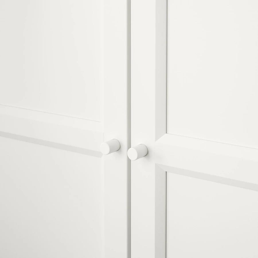 Книжный шкаф с дверцей - BILLY/OXBERG IKEA/ БИЛЛИ/ОКСБЕРГ ИКЕА, 30х80х202 см, белый (изображение №3)