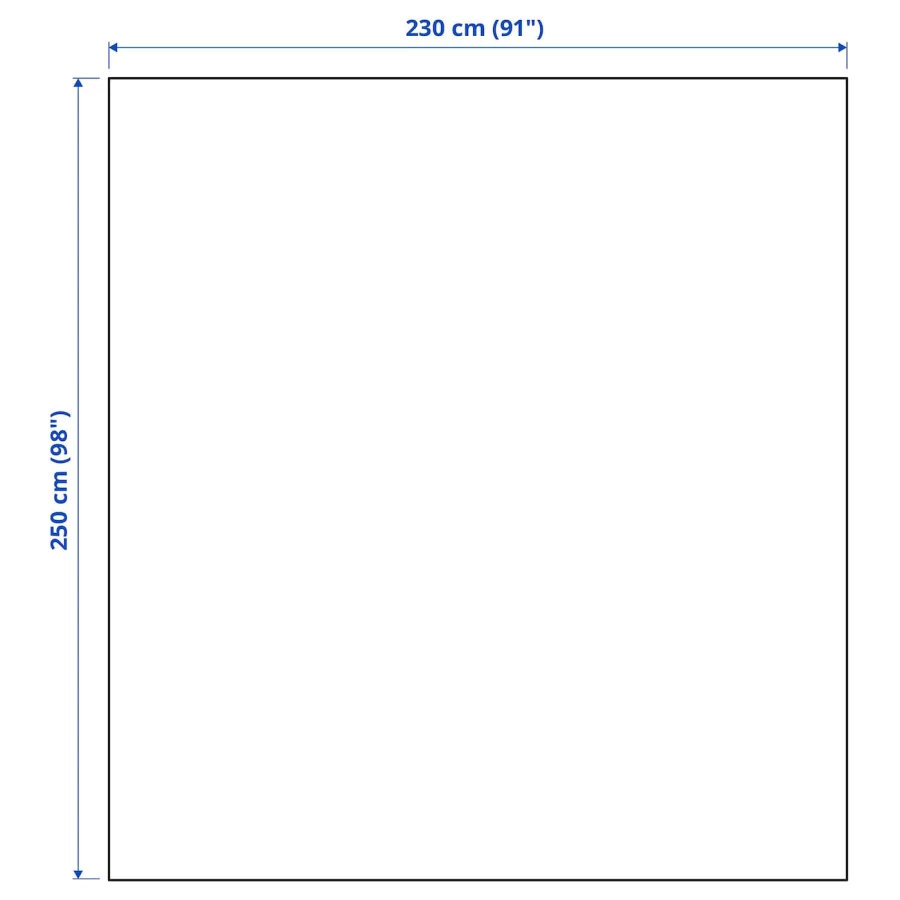 Плед - INDIRA IKEA/ ИНДИРА ИКЕА, 250х230 см, темно-серо-синий (изображение №3)