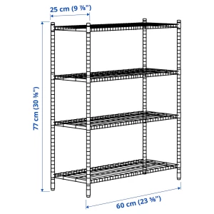 Стеллаж - IKEA OMAR, 60х25х77 см, оцинкованная сталь, ОМАР ИКЕА