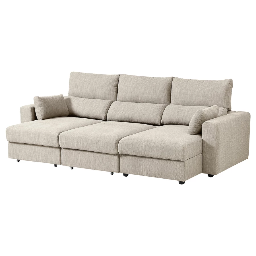 3-местный диван - IKEA ESKILSTUNA/ЭСКИЛЬСТУНА ИКЕА, 268х109х100 см, бежевый (изображение №2)