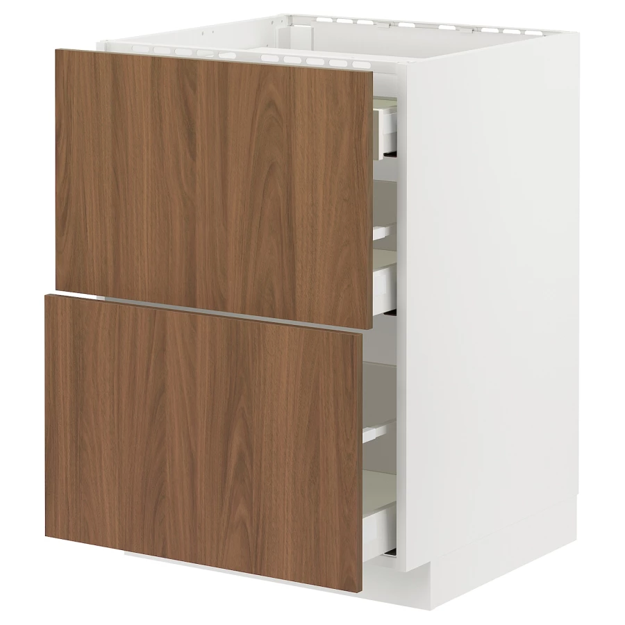 Навесной шкаф - METOD / MAXIMERA IKEA/ МЕТОД/ МАКСИМЕРА ИКЕА,  60х60 см, белый/ коричневый (изображение №1)