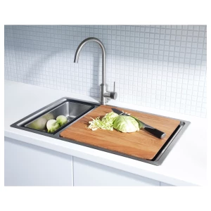 Дуршлаг для мойки - IKEA NORRSJÖN/NORRSJON, 42х19 см, нержавеющая сталь, НОРРШЁН ИКЕА