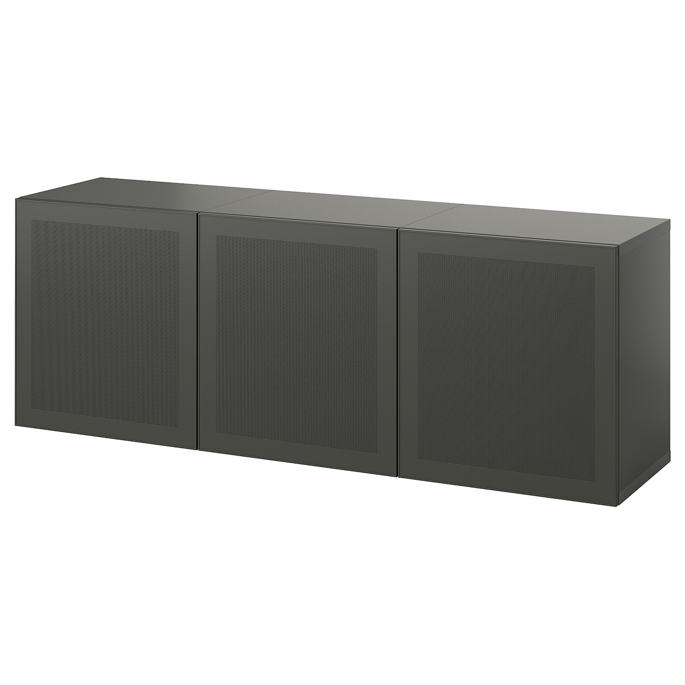 Комбинация для хранения - BESTÅ/ BESTА IKEA/ БЕСТА/БЕСТО ИКЕА, 180х64 см, темно- серый