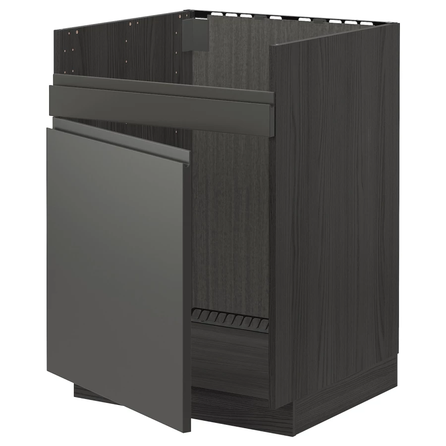 Шкаф под раковину - METOD / HAVSEN  IKEA/ МЕТОД/ХАВСЕН/ИКЕА, 88х60 см, черный/серый (изображение №1)
