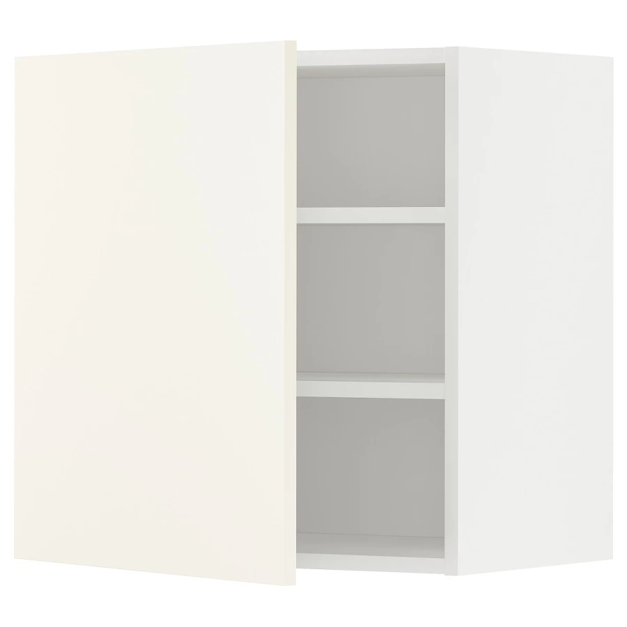 Навесной шкаф с полкой - METOD IKEA/ МЕТОД ИКЕА, 60х60 см, белый/светло-бежевый (изображение №1)