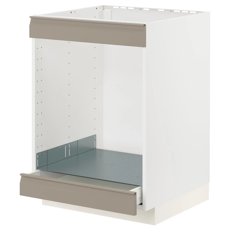 Каркас для плиты с ящиками - METOD / MAXIMERA IKEA/ МЕТОД / МАКСИМЕРА ИКЕА, 88х60 см, белый/бежевый (изображение №1)