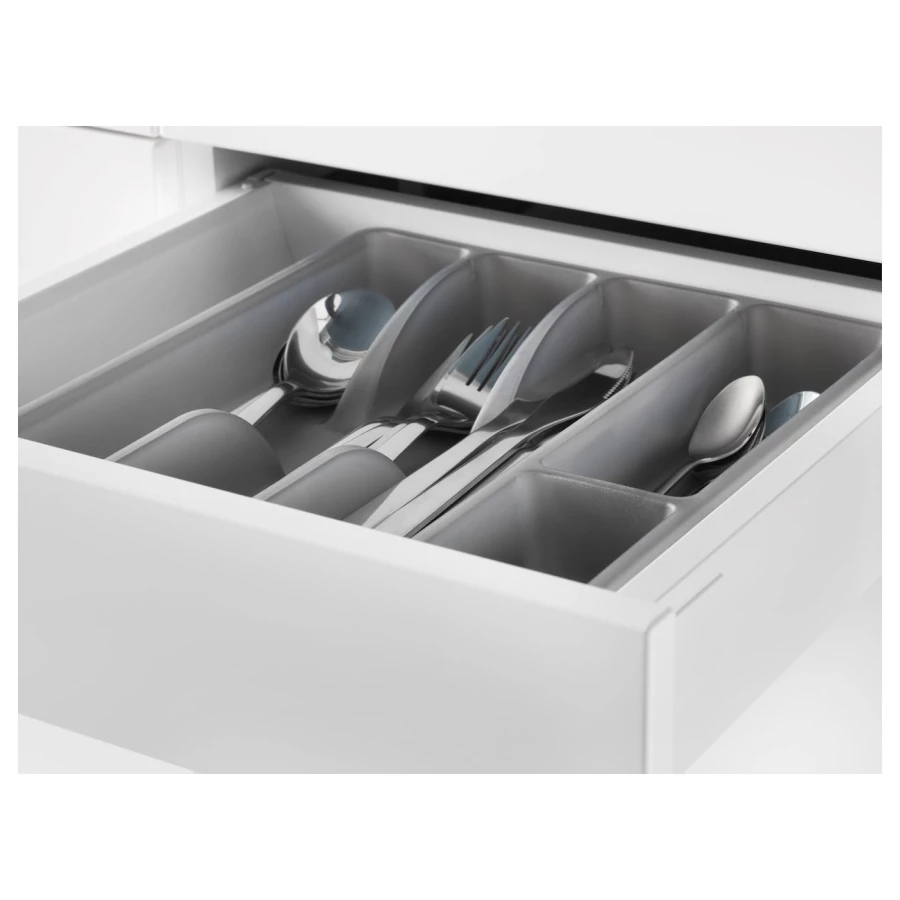 Лоток для столовых приборов - IKEA SMÄCKER/SMACKER, 26х31 см, серый, СМЭККЕР ИКЕА (изображение №2)