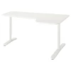 Угловой письменный стол (правый угол) - IKEA BEKANT, 160х110х65-85 см, белый, БЕКАНТ ИКЕА