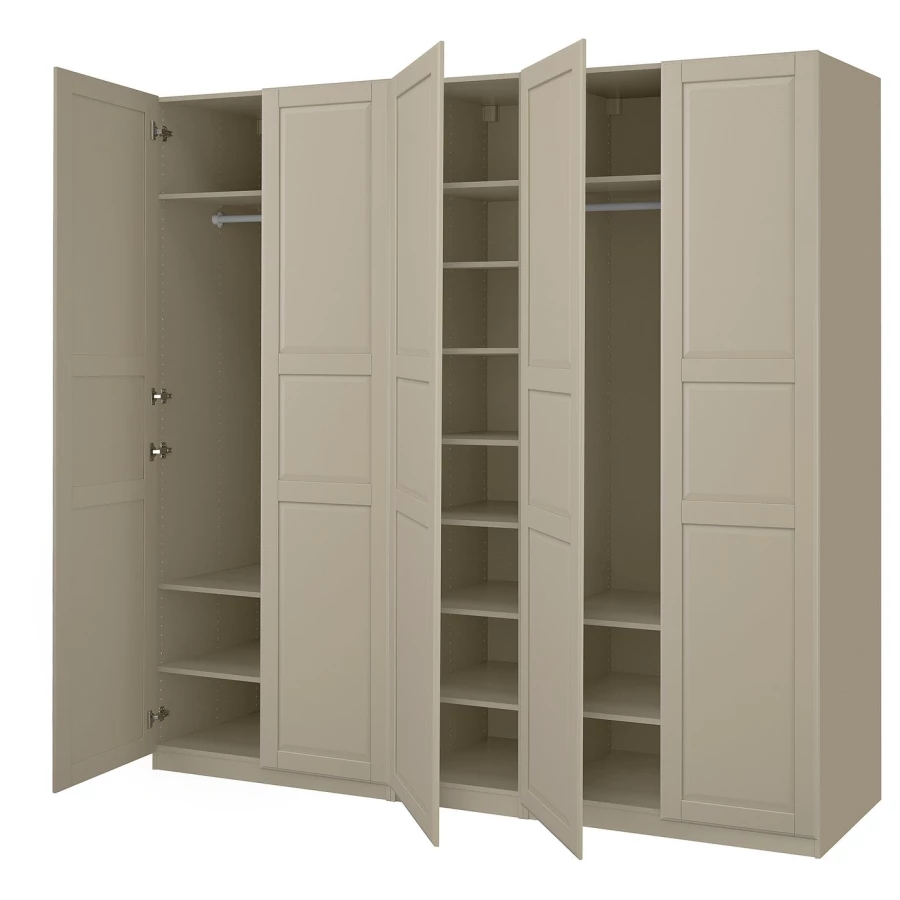 Гардеробная комбинация - IKEA PAX/TYSSEDAL / ПАКС/ТИССЕДАЛЬ ИКЕА, 236x250x60 см ,бежевый (изображение №1)
