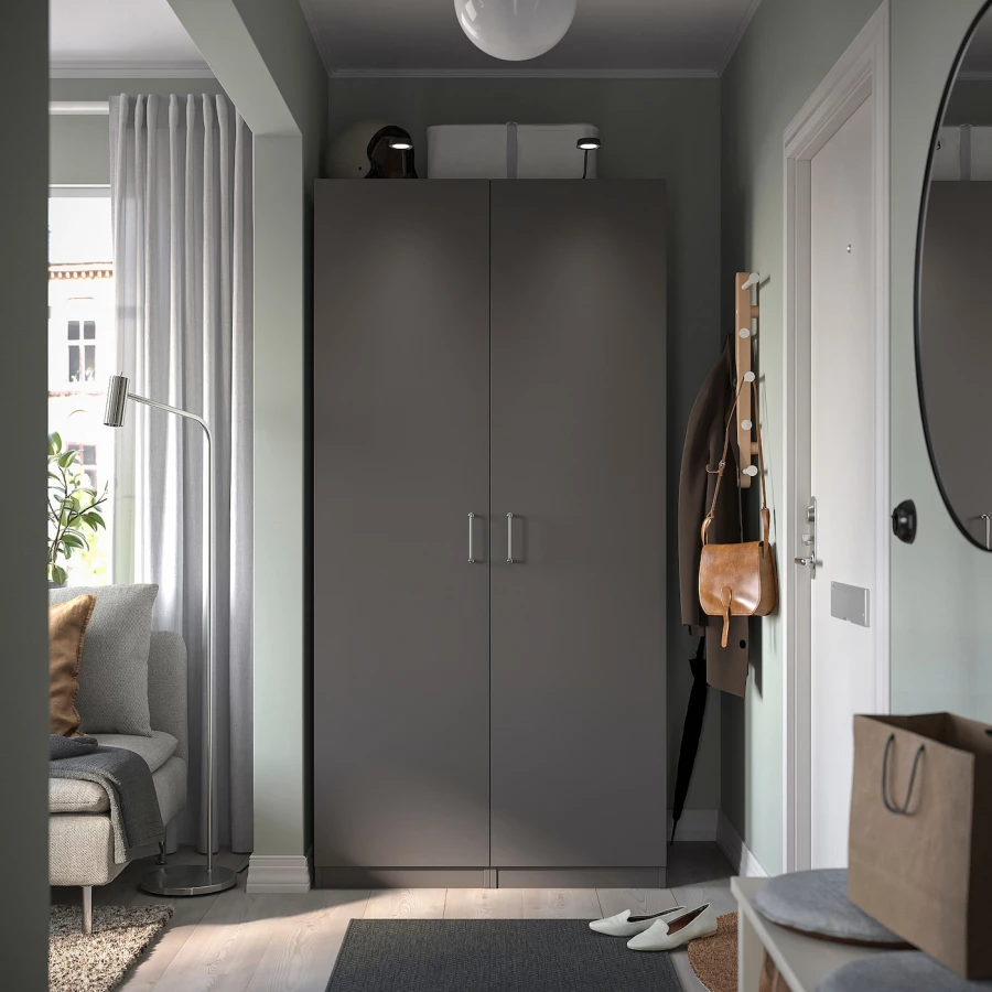 Дверь - FORSAND IKEA/ ФОРСАНД ИКЕА, 50х195 см,  серый (изображение №3)
