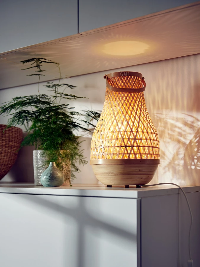 Декоративное лампа - MISTERHULT  IKEA/ МИСТЕРХУЛТ ИКЕА,  36 см, бежевый (изображение №3)