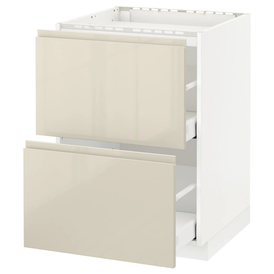 Напольный шкаф  - IKEA METOD MAXIMERA, 88x62,1x60см, белый/бежевый, МЕТОД МАКСИМЕРА ИКЕА (изображение №1)