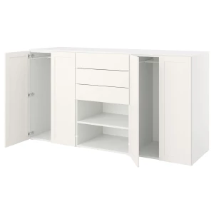 Гардеробная система - PLATSA/FONNES/SANNIDAL IKEA/ ПЛАТСА/ФОННЕС/САННИДАЛЬ ИКЕА, 57х123х240 см, белый