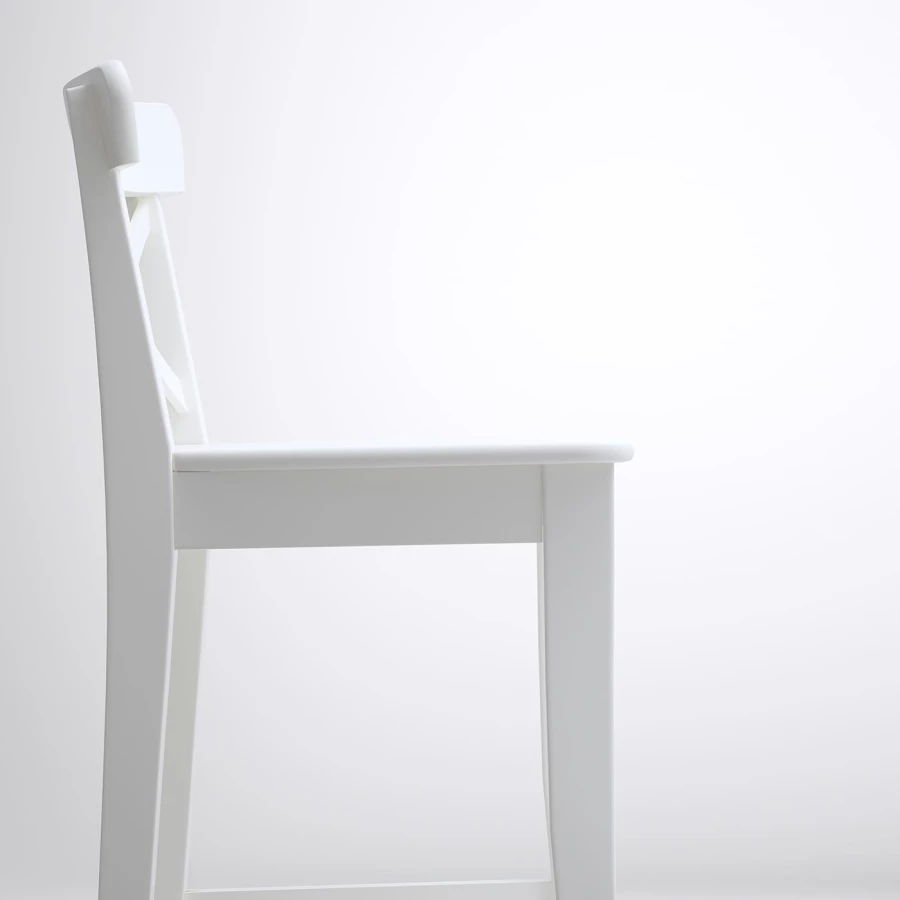 Барный стул - IKEA INGOLF/ИНГОЛЬФ ИКЕА, 40х46х102 см, белый (изображение №3)