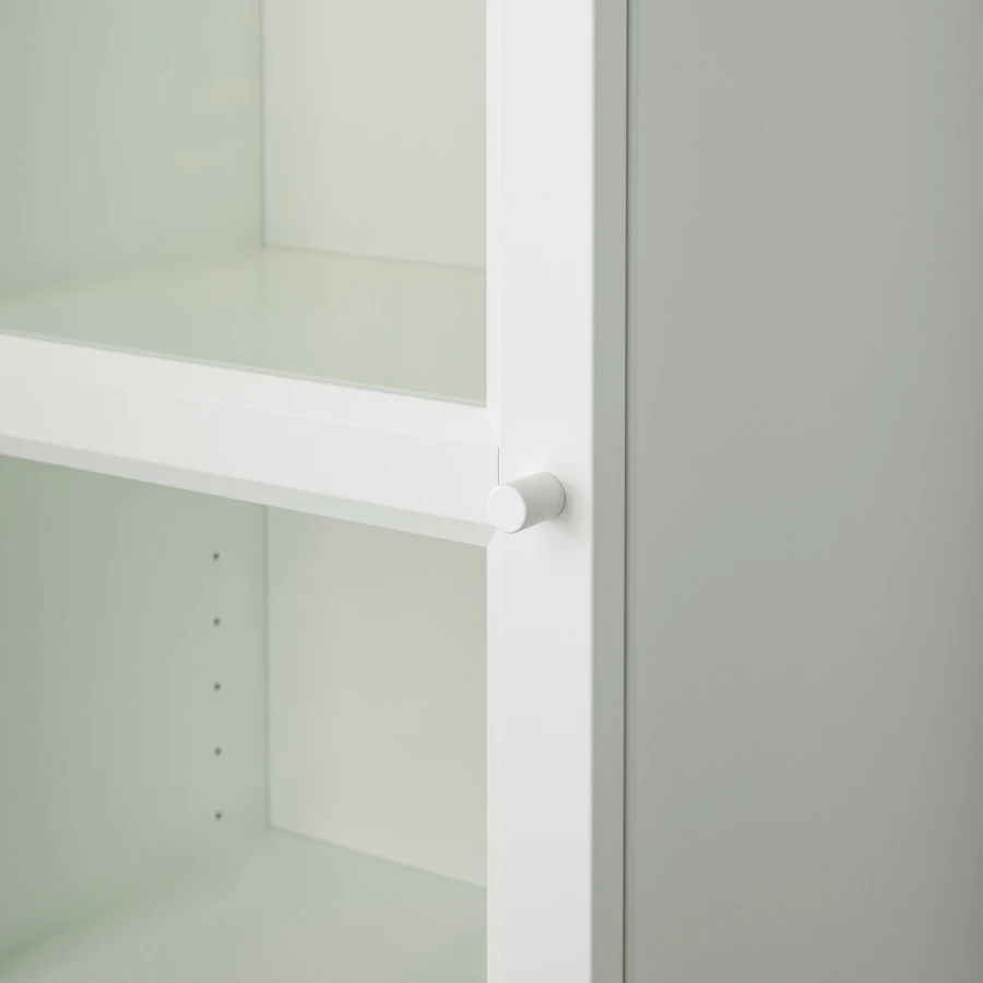 Стеллаж - IKEA BILLY/OXBERG, 40х42х237 см, белый/стекло, БИЛЛИ/ОКСБЕРГ ИКЕА (изображение №3)