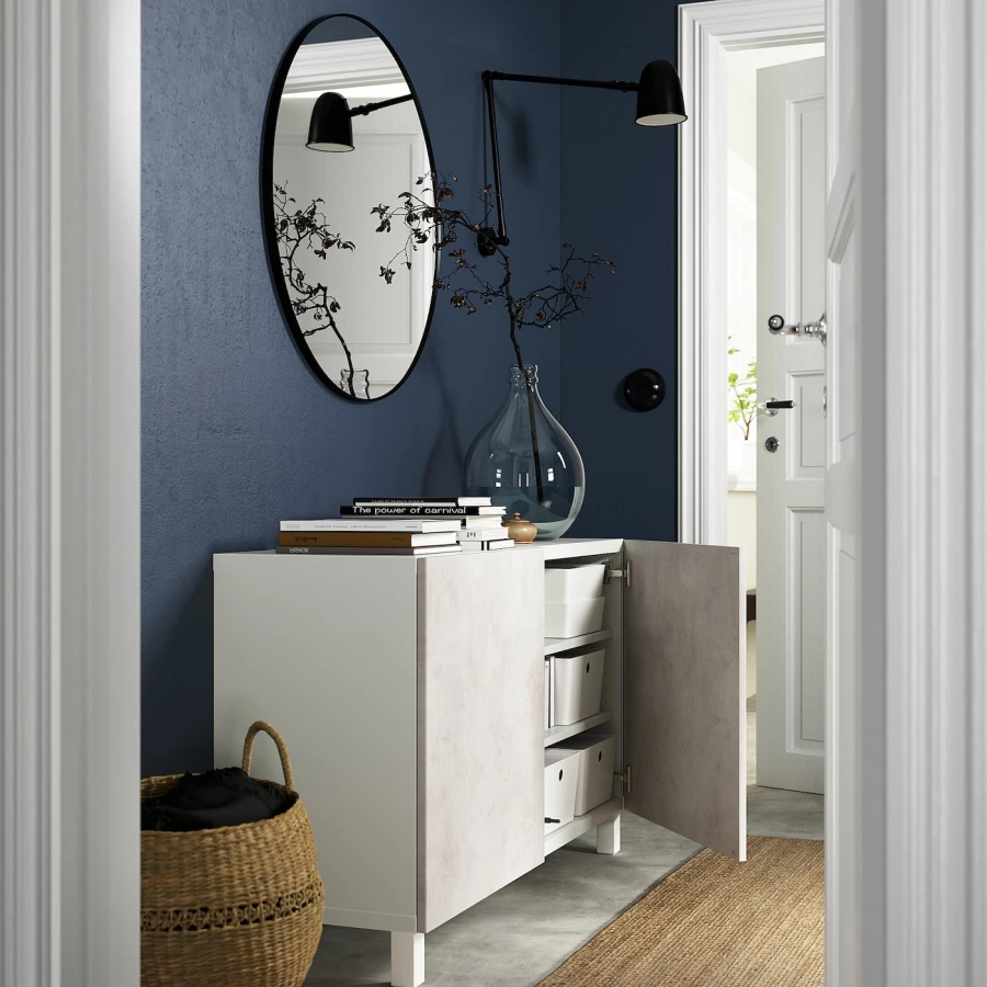 Комбинация для хранения - IKEA BESTÅ/BESTA, 120x42x74 см, серый, Беста/Бесто ИКЕА (изображение №2)