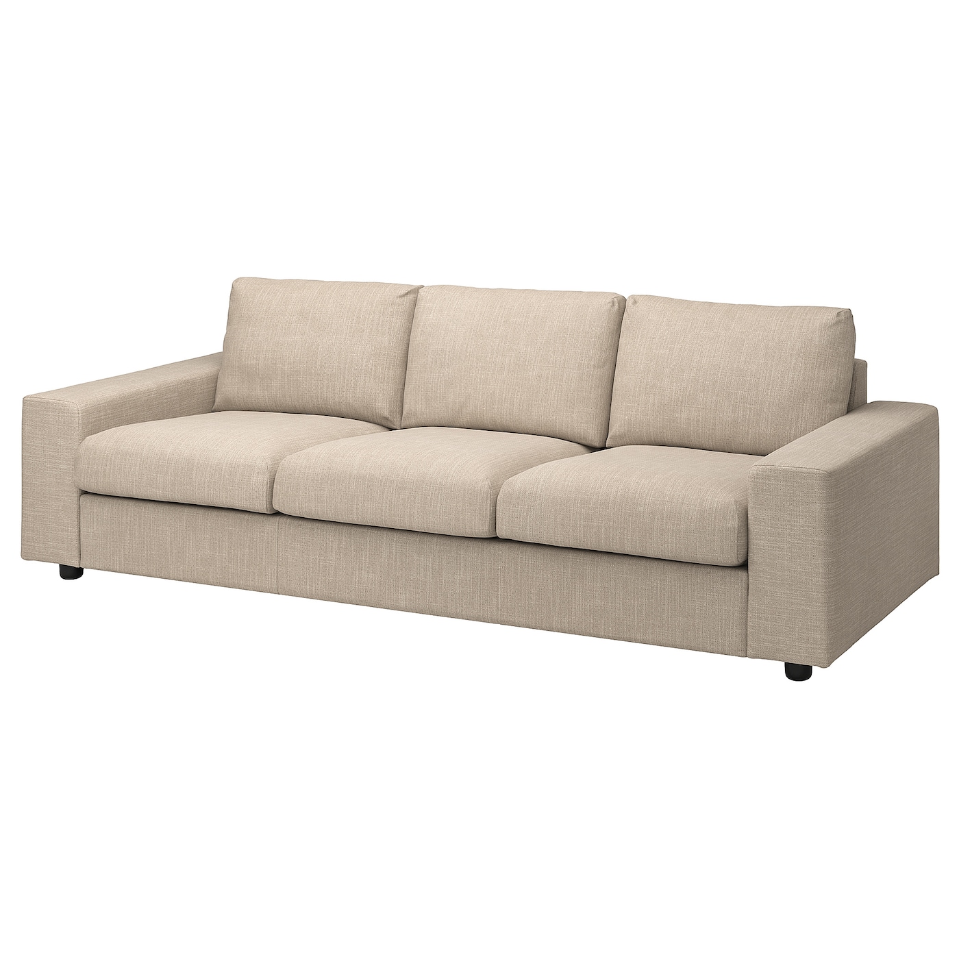 VIMLE Чехол на 3-местный диван с широкими подлокотниками/Хилларед бежевый ИКЕА