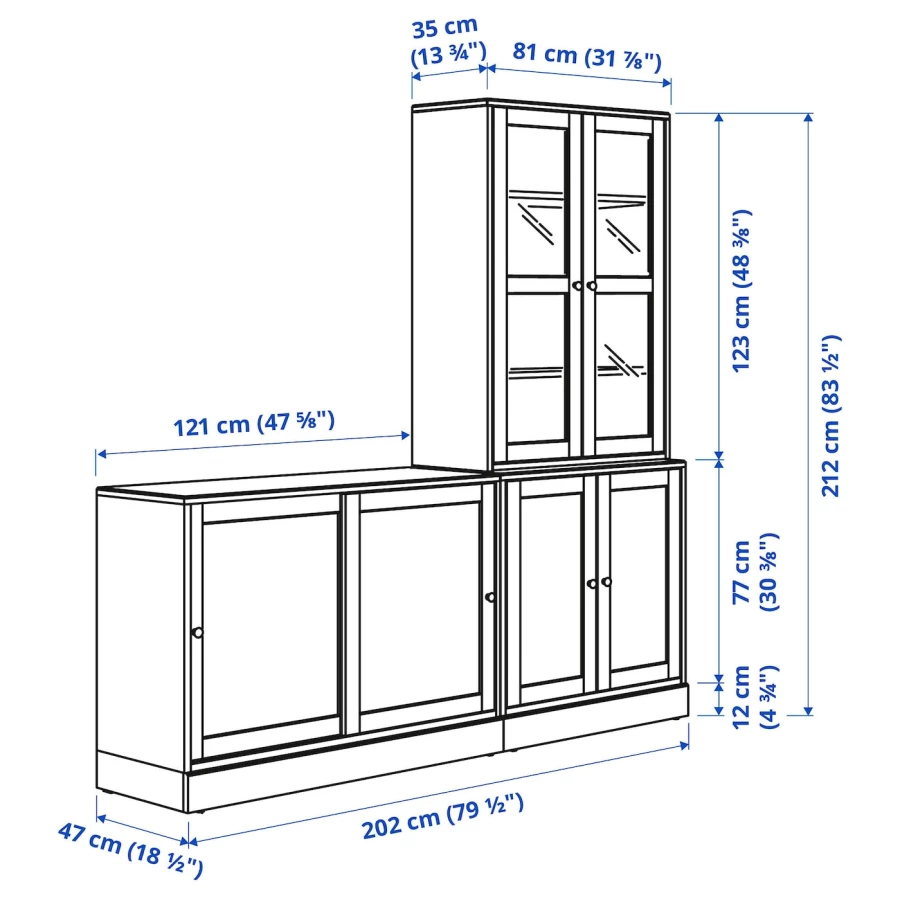 HAVSTA Комбинация с раздвижными дверями ИКЕА (изображение №4)
