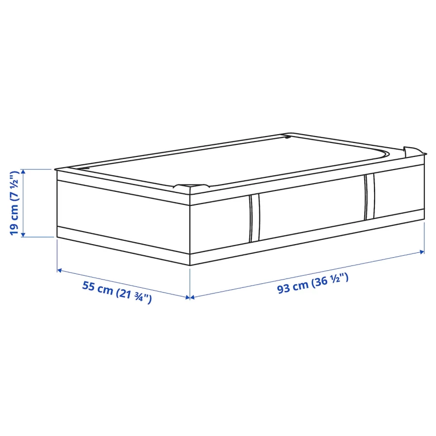 Ящик для хранения - SKUBB IKEA/ СКУББ ИКЕА, 93х55х19 см, белый (изображение №8)