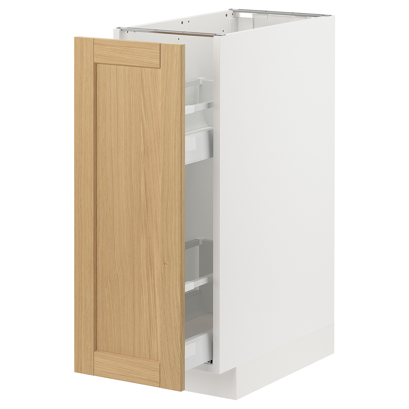 Напольный шкаф - METOD / MAXIMERA IKEA/ МЕТОД/ МАКСИМЕРА ИКЕА,  30х60 см, белый/под беленый дуб