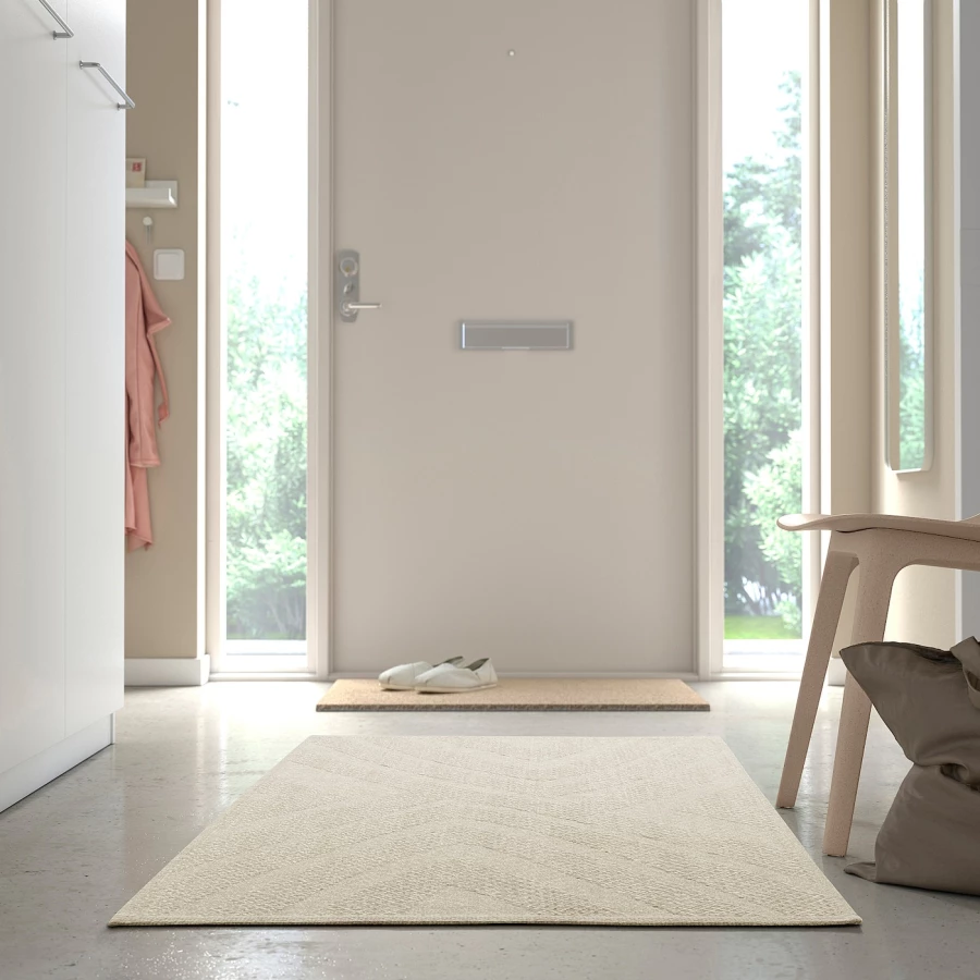 Текстильный ковер для дома и улицы - IKEA FULLMAKT, бежевый, ФУЛЛМАКТ ИКЕА (изображение №2)