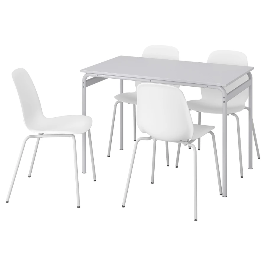 Кухонный стол - GRÅSALA/LIDÅS IKEA/ГРОСАЛА/ЛИДОНОС ИКЕА, 110 см, белый (изображение №1)