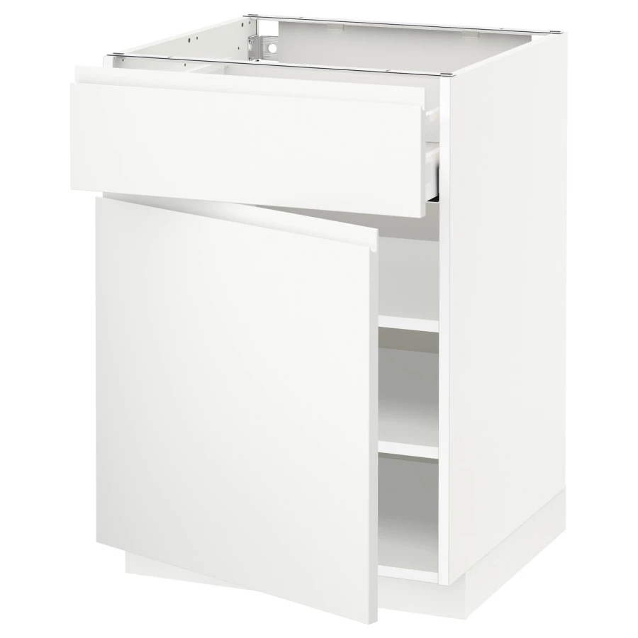 Напольный шкаф - IKEA METOD MAXIMERA, 88x60x62см, белый, МЕТОД МАКСИМЕРА ИКЕА (изображение №1)