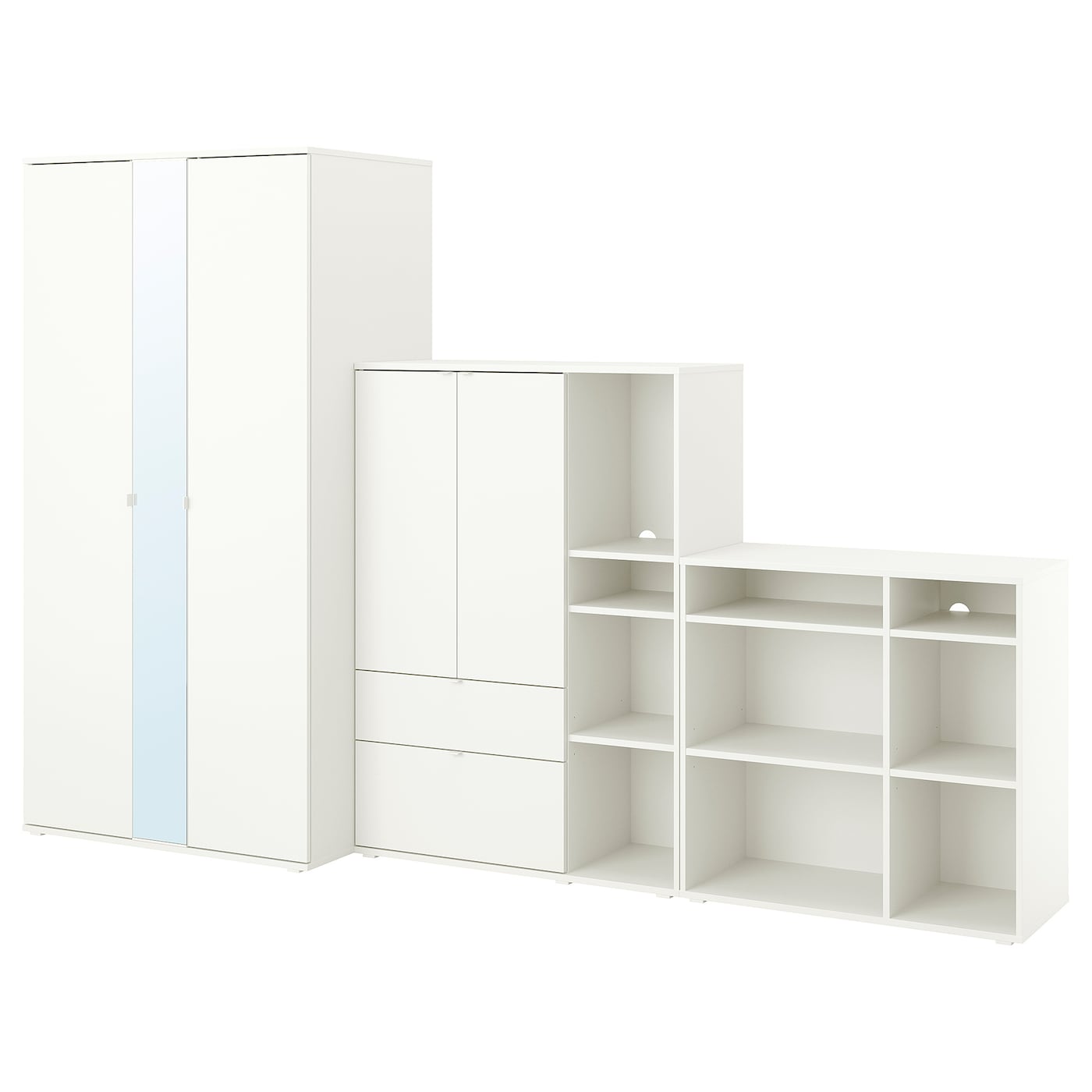 Шкаф  - VIHALS IKEA/ ВИХАЛС ИКЕА, 305x57x200 см, белый