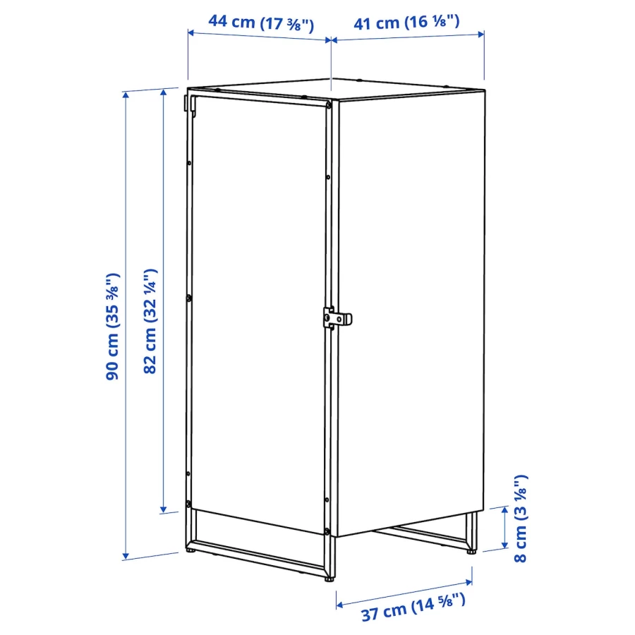 Книжный шкаф - JOSTEIN IKEA/ ЙОСТЕЙН ИКЕА,  90х41 см, белый (изображение №5)
