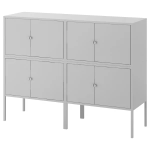 Комбинация для хранения - LIXHULT IKEA/ ЛИКСГУЛЬТ ИКЕА, 92х120 см, серый