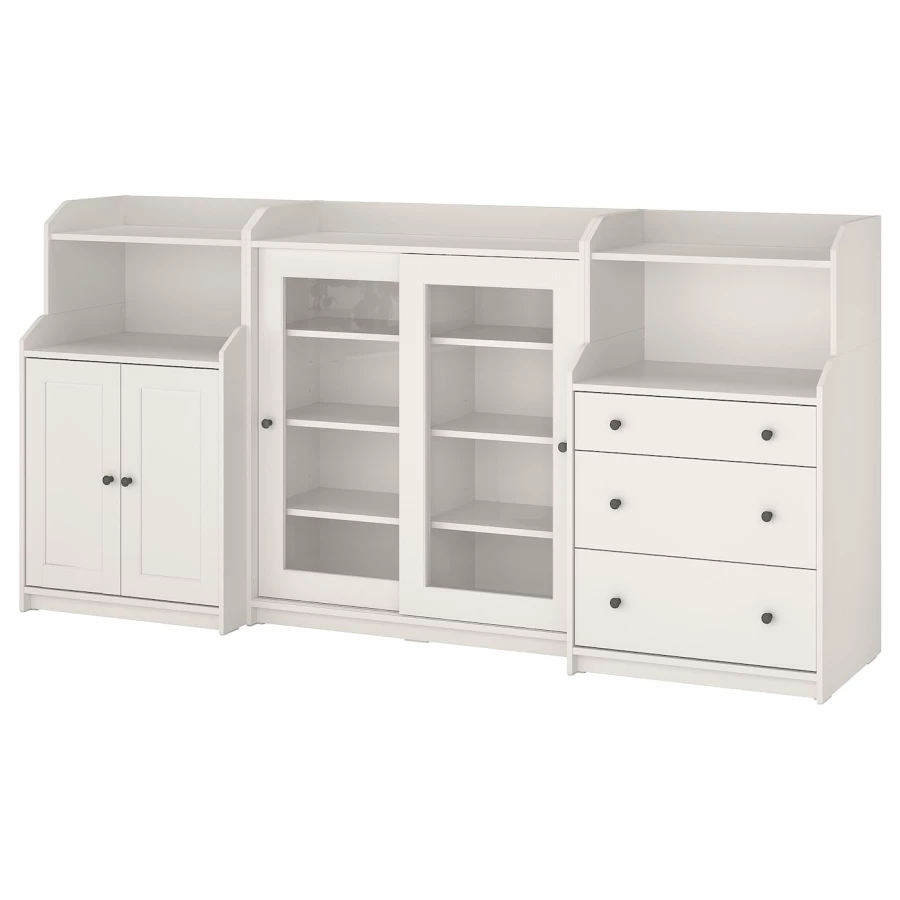Консольный стол - IKEA HAUGA/ХАУГА ИКЕА, 116х46х244 см, белый (изображение №1)